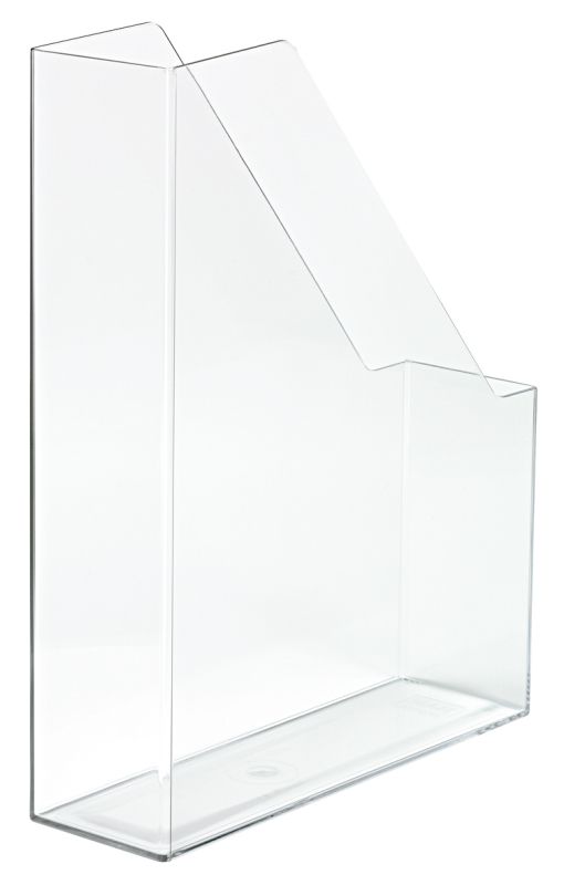 HAN Stehsammler i-Line – 2 STÜCK, eleganter, moderner High-End Stehsammler für Hefte, Zeitschriften und Mappen bis Format DIN A4/C4, transparent-glasklar, 16501-23